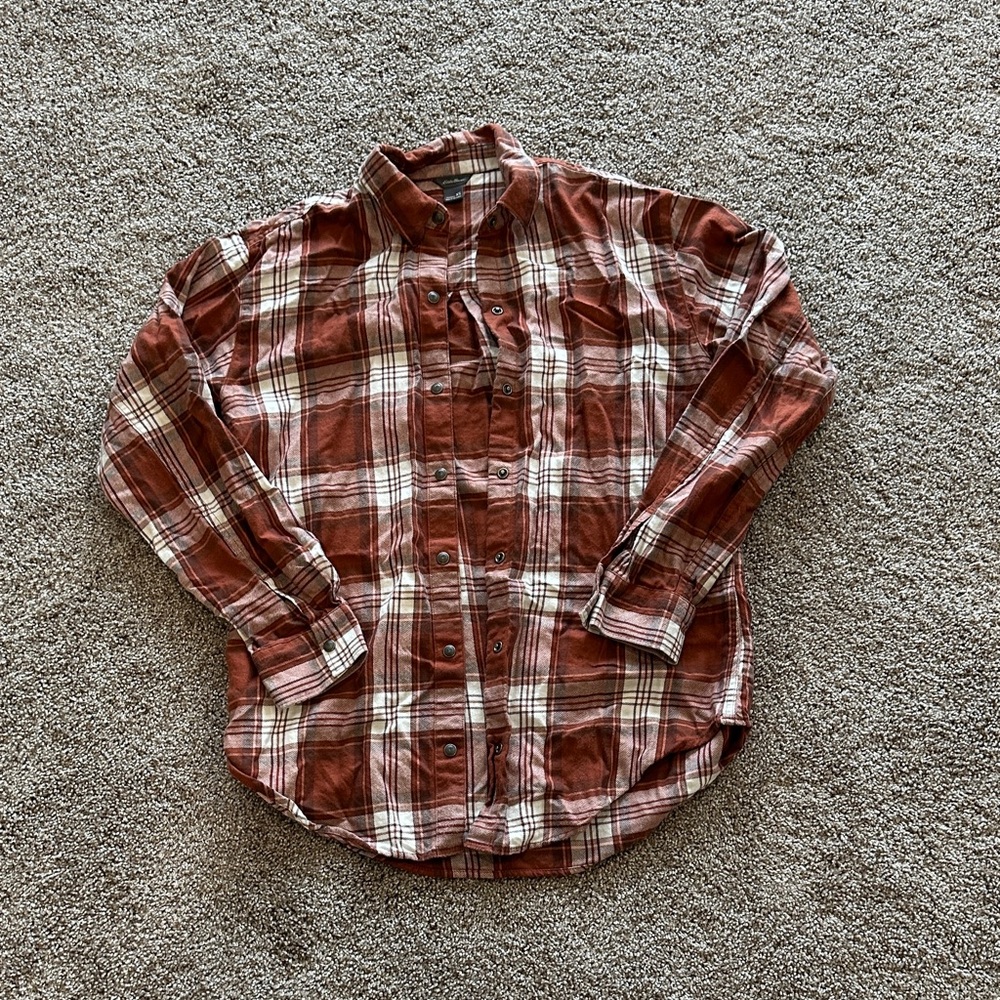 Eddie Bauer Men's Red Plaid Button-Down Shirt